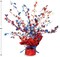 Patriotic Star Gleam ‘N Burst Centerpiece, 15” – Metallic USA 4th of July Table Decorations in Red White and Blue